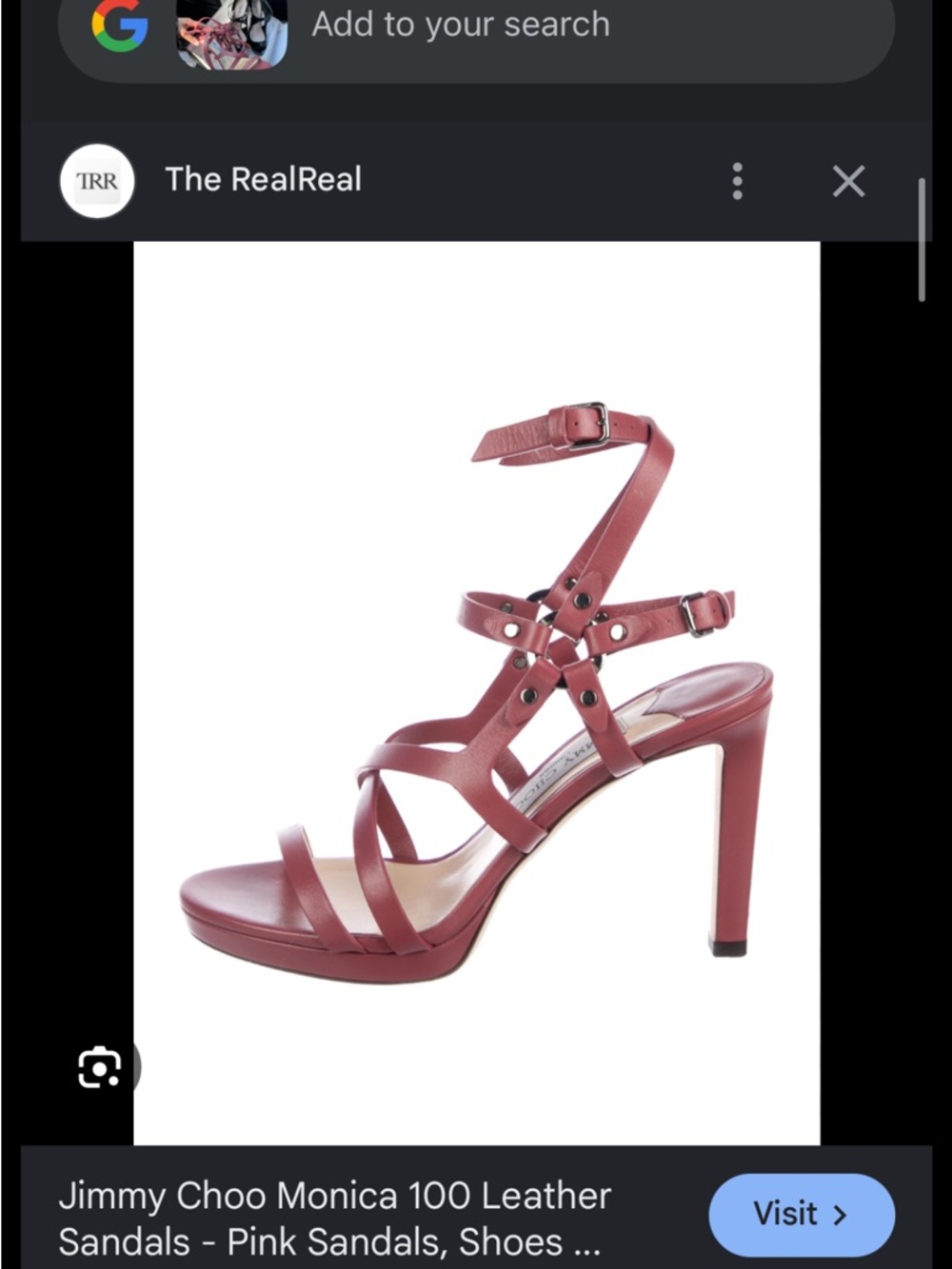 Jimmy Choo Rose Leather Strappy High Heel Sandals